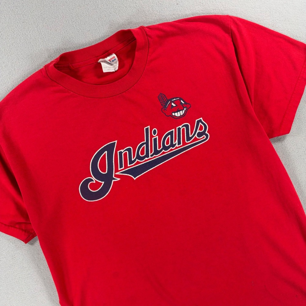 Vintage 90s Cleveland Indians Chief Wahoo Graphic T-Shirt Tagged L USA Made